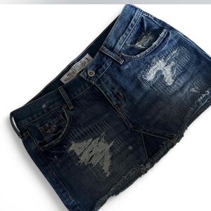 Hollister Distressed Denim mini skirt